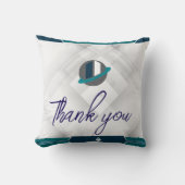 Thank you & Logo white クッション (正面)