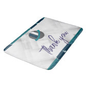 Thank you & Logo white バスマット (アングル)