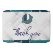 Thank you & Logo white バスマット (正面)