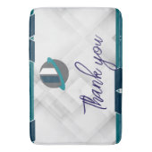 Thank you & Logo white バスマット (正面縦)