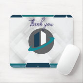 Thank you & Logo white マウスパッド (マウス)
