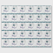 Thank you & Logo white ラッピングペーパー (フラット)