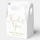 Thank You Loveハートエレガント金ゴールド結婚 フェイバーボックス (オープン)