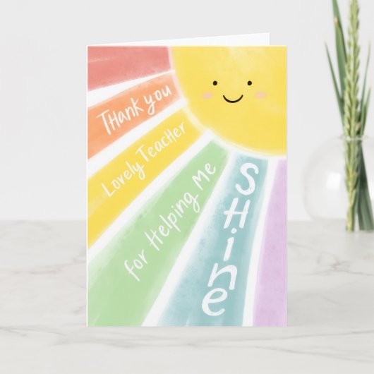 Thank You Lovely Teacher for Shining Card  カード (正面)