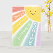 Thank You Lovely Teacher for Shining Card  カード (黄色い花)