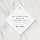 THANK YOU LUXEスタイリッシュ金ゴールド紙吹雪スポット応援 フェイバータグ (裏面)