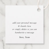 THANK YOU LUXEスタイリッシュ金ゴールド紙吹雪ス感謝していポット フェイバータグ (裏面)