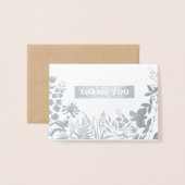 Thank You Luxury 実在 Foil Wedding Card, Thank You L 箔カード (封筒付き正面)