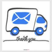 Thank you Mail Box Decal Sticker, Thank you label, シール (シート)
