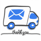 Thank you Mail Box Decal Sticker, Thank you label, シール (正面)