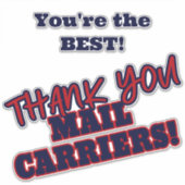 Thank You Mail Carriersあなたは最高の. シール (正面)