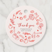 Thank You | Mamma Mia Italian Baby Shower フェイバータグ (正面)