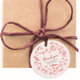 Thank You | Mamma Mia Italian Baby Shower フェイバータグ