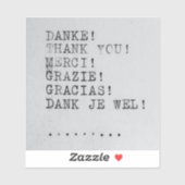 Thank you Many Languages シール (シート)