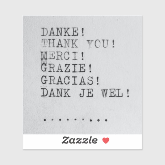 Thank you Many Languages シール (シート)