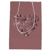 "Thank You" Mauve Gift Bag ミディアムペーパーバッグ (裏面)