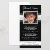 Thank You Memorial Black & White Photo Card サンキューカード (正面/裏面)