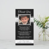 Thank You Memorial Black & White Photo Card サンキューカード (スタンド正面)