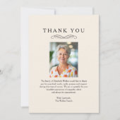  THANK YOU Memorial Funeral Photo Card サンキューカード (正面)