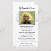Thank You Memorial White & Grayフォトカード サンキューカード (正面/裏面)