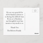 Thank You Memory Card ポストカード (裏面)