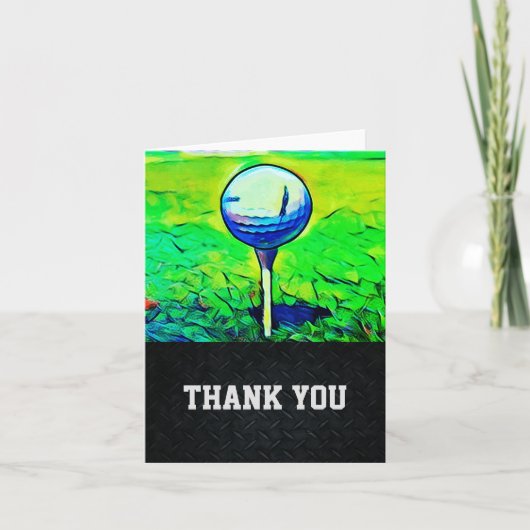 Thank You Men's Golfing Note Card サンキューカード (正面)