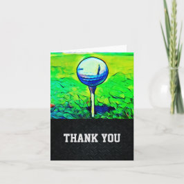 Thank You Men's Golfing Note Card サンキューカード