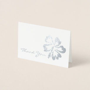 Thank You Metallic Tropical Island Hibiscus Flower 箔カード