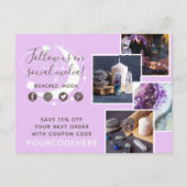 Thank You Metaphysical Moon Minimalist 4-Photo ポストカード (裏面)