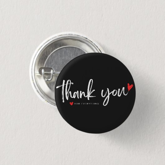 Thank You Minimalist Button Badge 缶バッジ (正面&裏面)