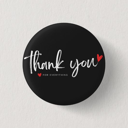 Thank You Minimalist Button Badge 缶バッジ (正面)