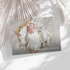 THANK YOU modernハートスクリプトの誕生発表 招待状