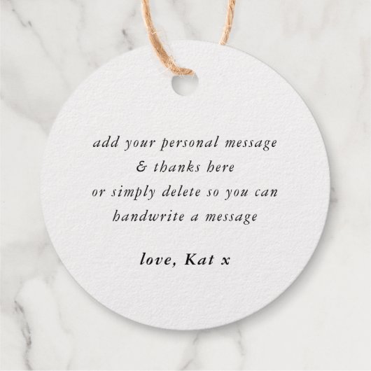 THANK YOU MODERN HANDLETTERED Writechnology フェイバータグ (裏面)