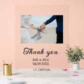 Thank you modern simple wedding couple name messag アクリルサイン (ウェディング)