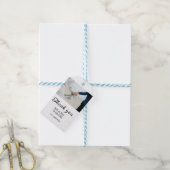 Thank you modern simple wedding couple name messag ギフトタグ (より糸付き)