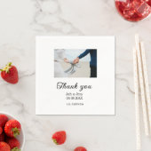 Thank you modern simple wedding couple name messag スタンダードカクテルナプキン (インサイチュ)