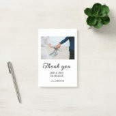 Thank you modern simple wedding couple name messag ポストイット (オフィス)