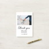 Thank you modern simple wedding couple name messag ポストイット (デスク上)