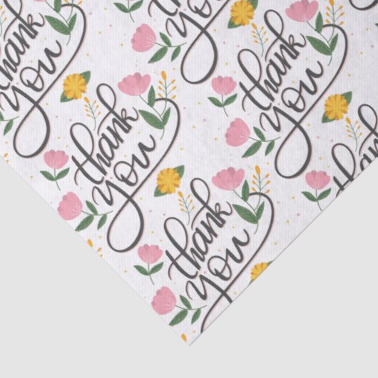 Thank you-Modern typography & floral accents 薄葉紙 (詳細)