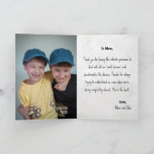 Thank You Mom Giraffe Yoga Mother’s Day Greeting カード (内部)