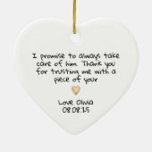 Thank You Mother of the Groom Keepsake セラミックオーナメント (裏面)