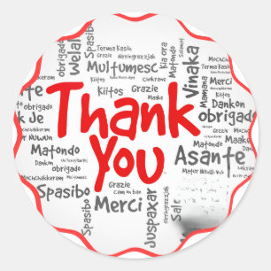 Thank You - Multilingual – ありがとう ラウンドシール