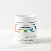 Thank You Music先生感謝レインボーノート コーヒーマグカップ (中央)