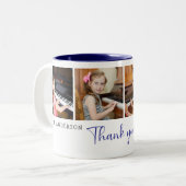 Thank you Music Teacher 4 Photo Modern ツートーンマグカップ (正面左)