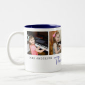 Thank you Music Teacher 4 Photo Modern ツートーンマグカップ (左)