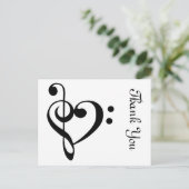 Thank You musical heart ポストカード (スタンド正面)