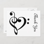 Thank You musical heart ポストカード (正面/裏面)