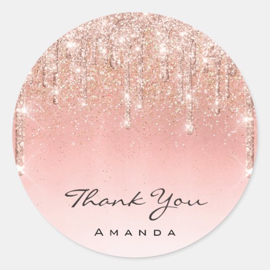 Thank You Nameメイクアップアーティストバラグリッター ガーリー ラウンドシール (正面)