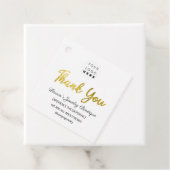 Thank You NameロゴQRコード金ゴールドホワイトジュエリー フェイバータグ (インサイチュ)