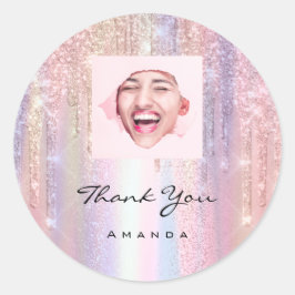 Thank You Name 16thブライダルバラカスタム写真 ラウンドシール
